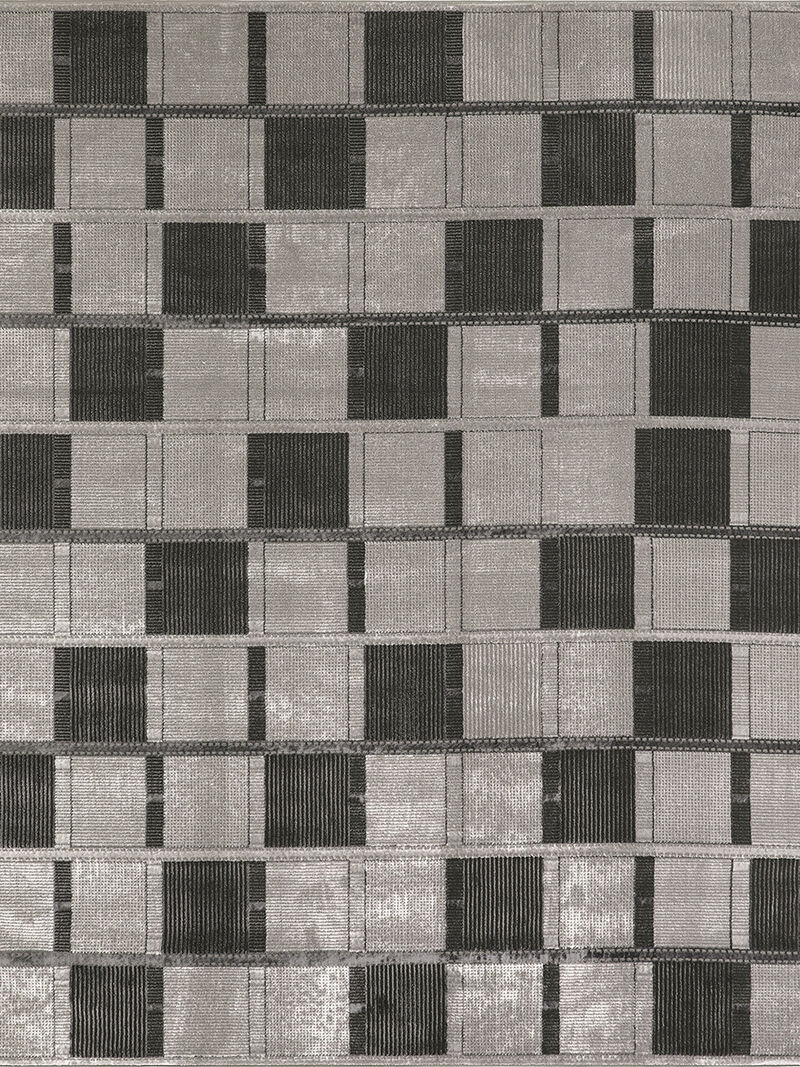 Nordic NRC09 Gray/Black 8' x 10' Rug