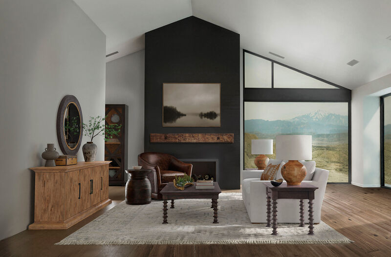 Big Sky Turned Leg Cocktail Table