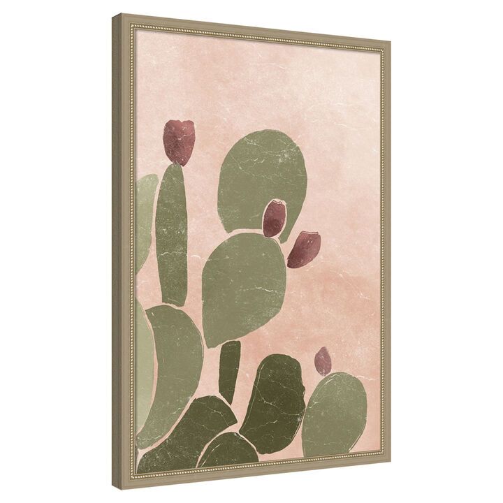 Desert Cactus II by Yuyu Pont Framed Canvas Wall Art