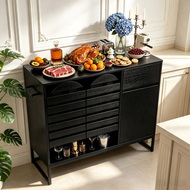 Turzip Woven Door Accent Cabinets Buffet image number 7