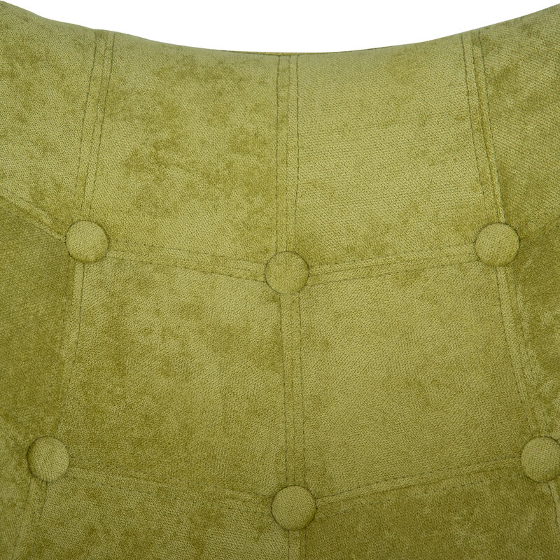 LeisureMod Willow Nursery Rocking Chair in Twill Fabric Upholstery - Eiffel Ash Wood Base, Plus Comfort, Perfect for Nurseries