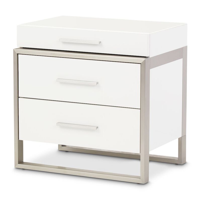 Marquee Nightstand - Cloud White image number 0