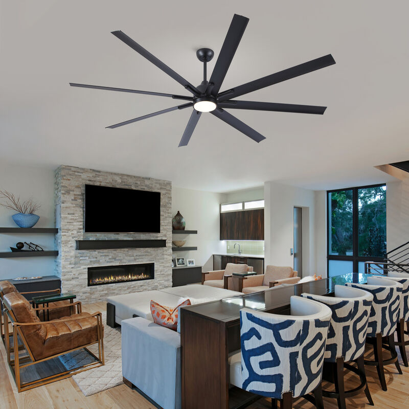 ELEMENT ACE Super Large Ceiling Fan with Remote Control and Integrated LED Light Kit for Efficient Cooling image number 5