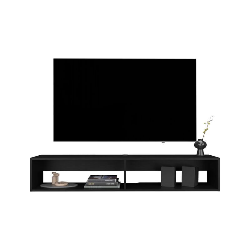 Lakes TV Stand 10.4" H, with 2 Shelves, White