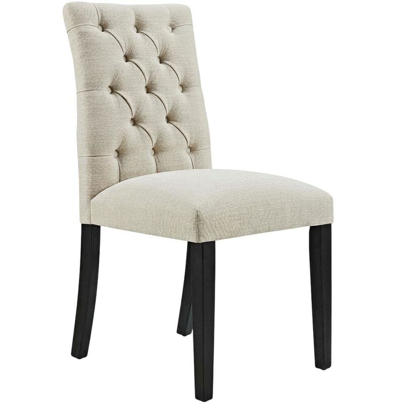 Fabric dining chair with plush backrest and comfortable seat image number 1