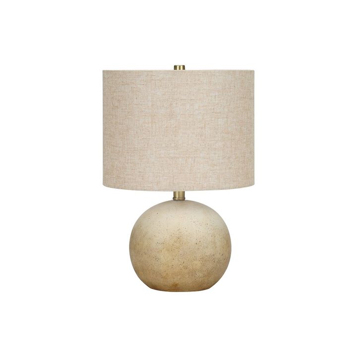 Lighting, 20"H, Table Lamp, Beige Concrete, Beige Shade, Contemporary