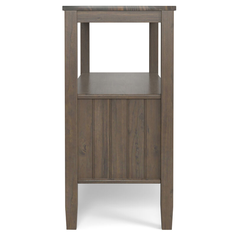 Lev SOLID WOOD 48 inch Wide Contemporary Console Table in Smoky Brown