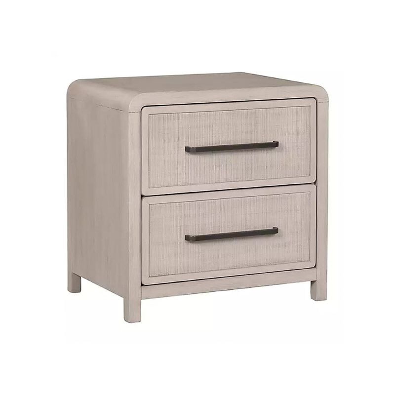 Queen Bedroom Set, Natural Oak Beige Brown Wood, 3 Piece Set with 2 Nightstands image number 5