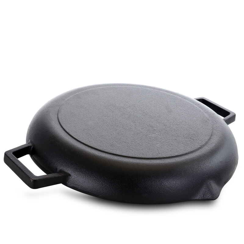 Gibson General Store Addlestone 12 Inch Preseasoned Cast Iron Grill Pan with Dual Pouring Spouts