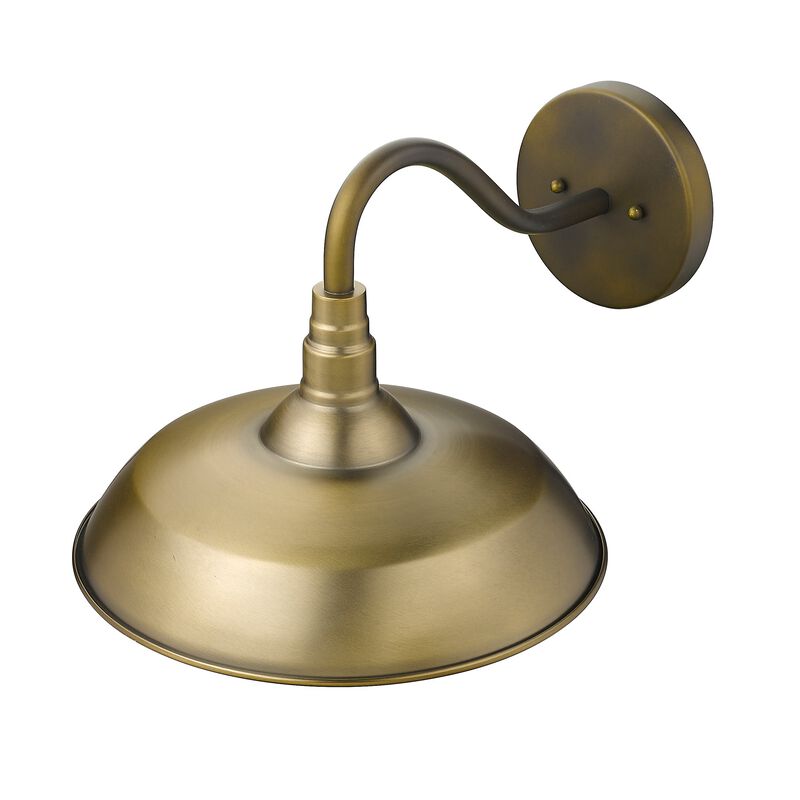 Hivvago Burry 1-Light Antique Brass Wall Light