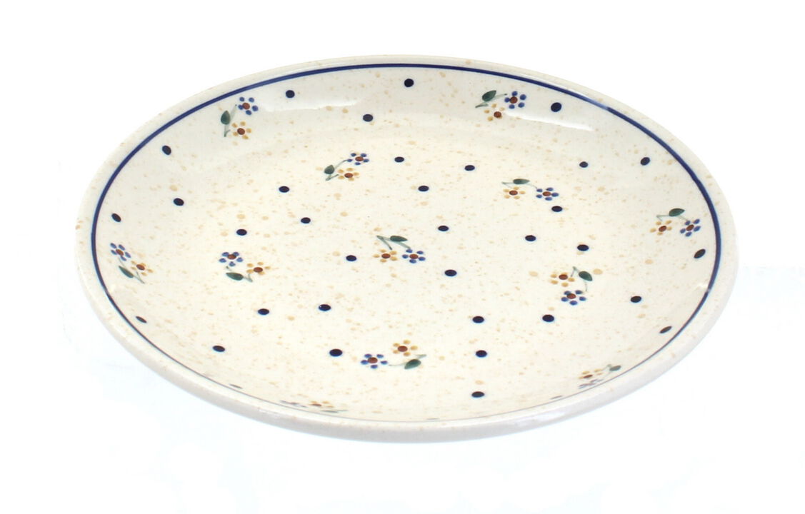 Blue Rose Polish Pottery Willow Dessert Plate