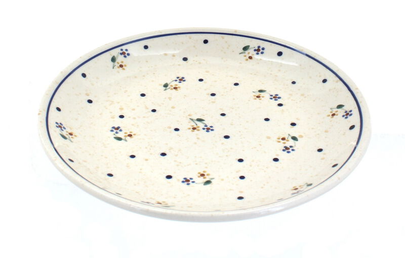 Blue Rose Polish Pottery Willow Dessert Plate
