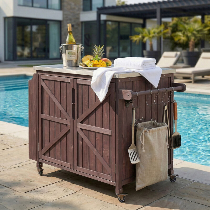 TATEUS Outdoor Bar Cart image number 1