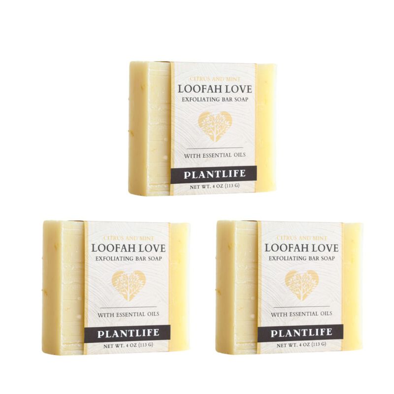 Plantlife Bar Soap - Loofah Love Citrus Mint 3 Pack image number 2