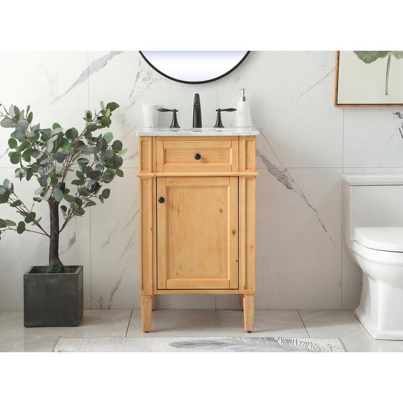 Elegant Kitchen and Bath 21 inch Single bathroom vanity in natural wood