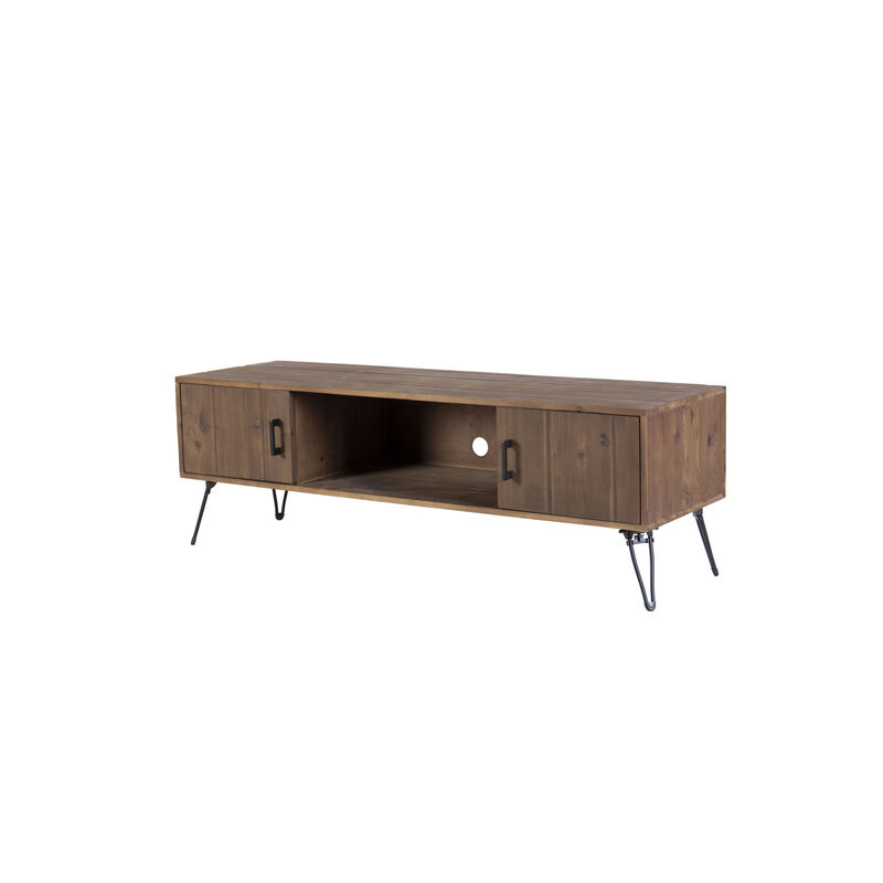 Streamdale Reclaimed Wood Media TV Stand with Storage image number 3