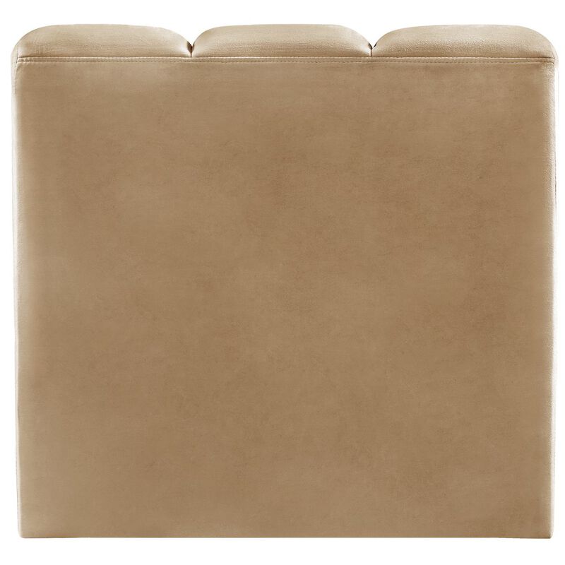 Meridian Furniture Arc Camel Velvet Straight Chair