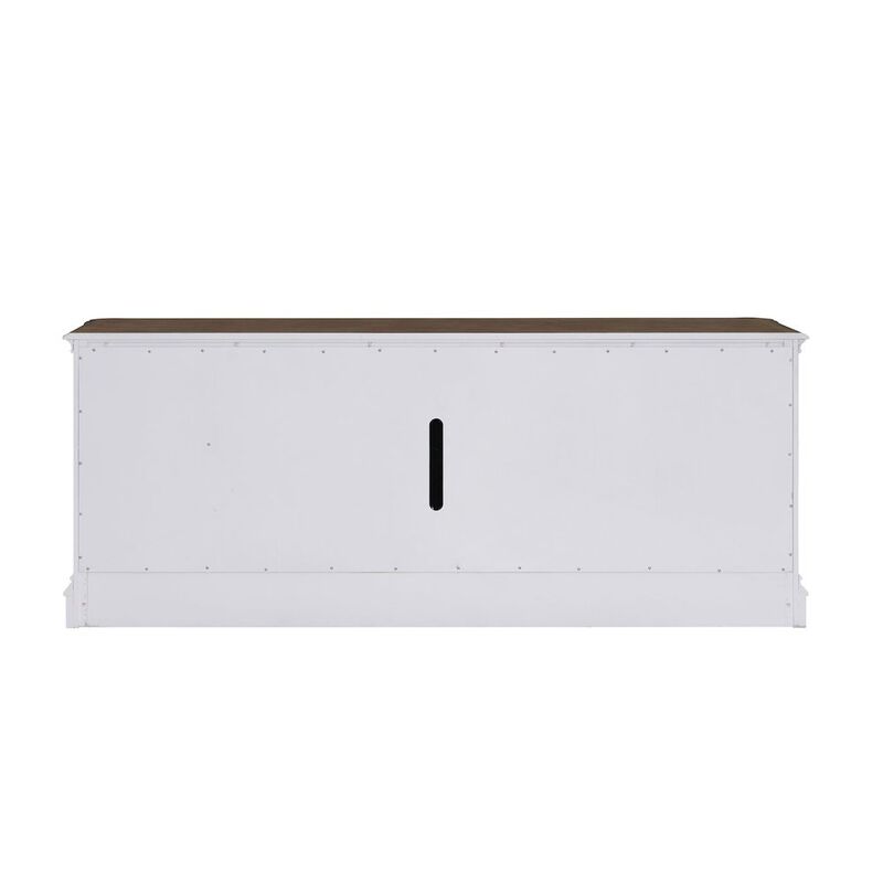 Liberty Furniture Magnolia Manor 82 Inch TV Console  - Antique White & Weathered Bark image number 1