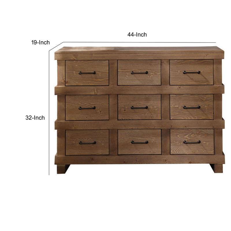 Capacious Wooden Dresser, Antique Oak