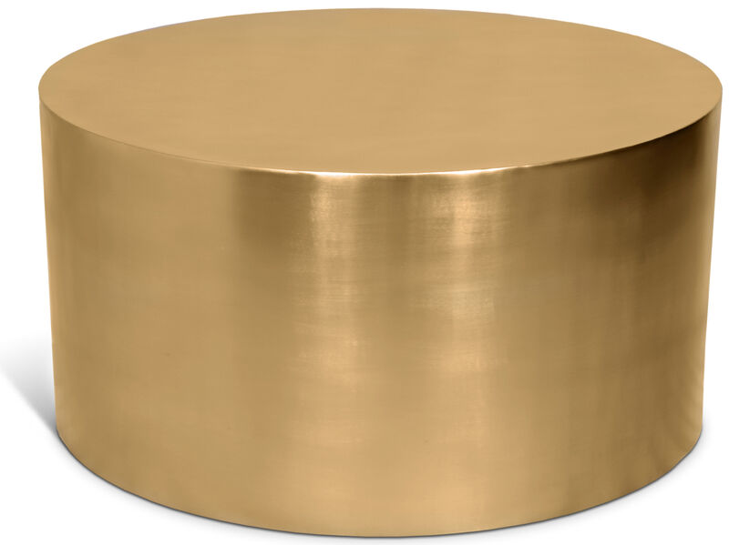 Meridian Furniture Cylinder Brushed Gold Coffee Table image number 0
