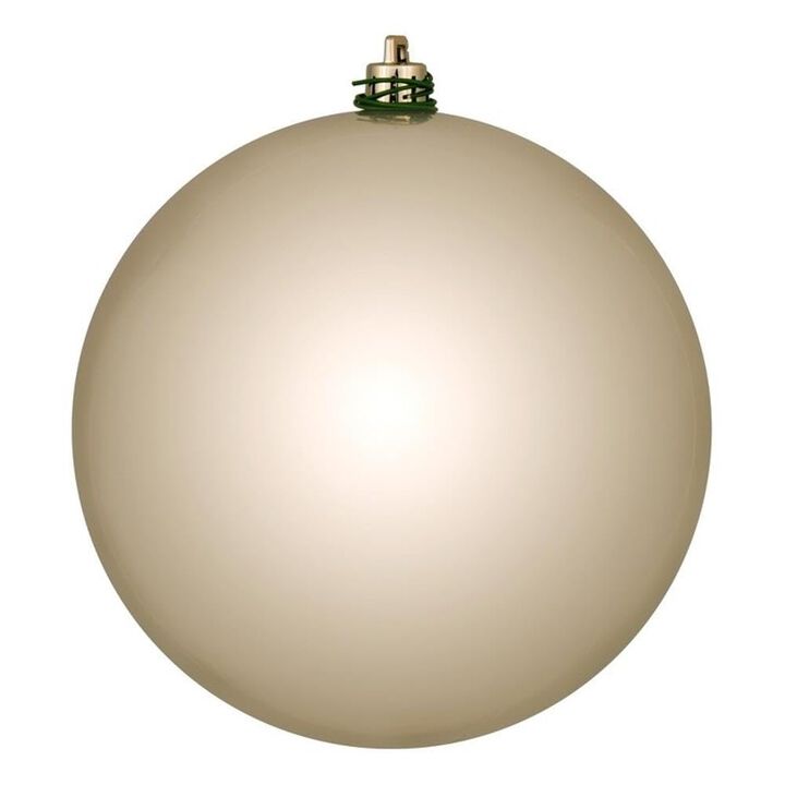 8" Oat Shiny Ball UV Drilled