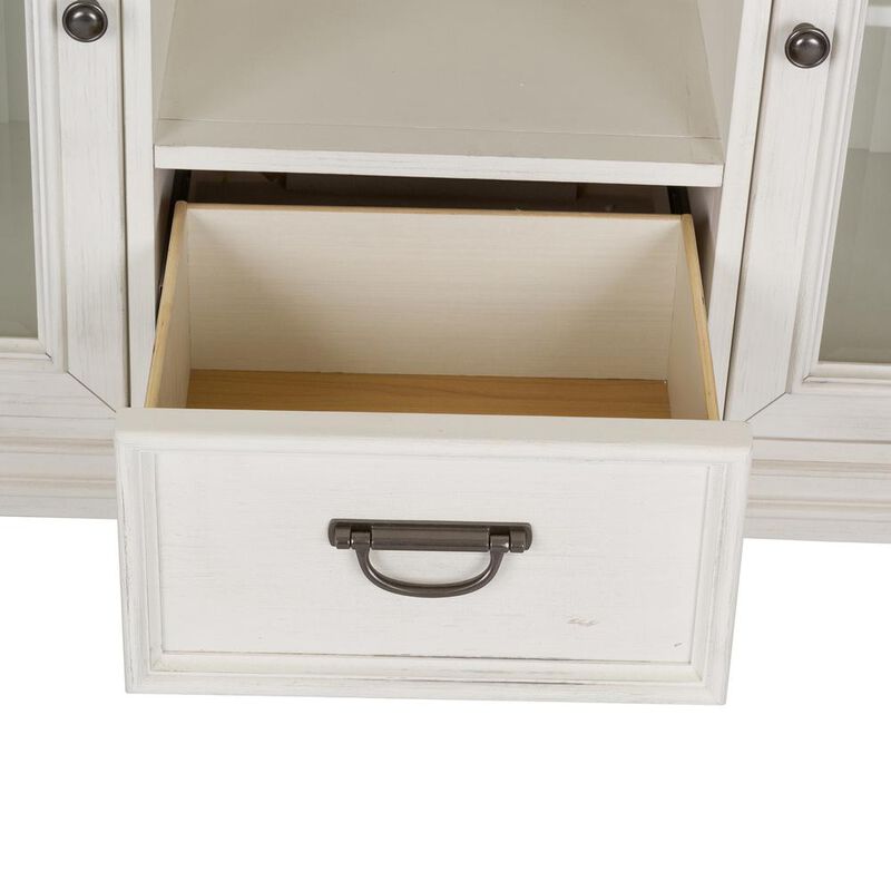 Liberty Furniture Allyson Park Allyson Park Buffet in Wirebrushed White w/ Charcoal Top image number 5