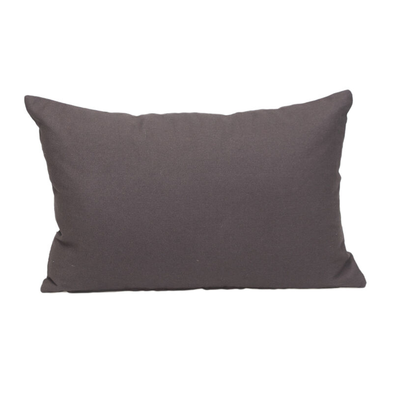 HomeRoots 12" X 18" Gray Cotton Throw Pillow image number 0