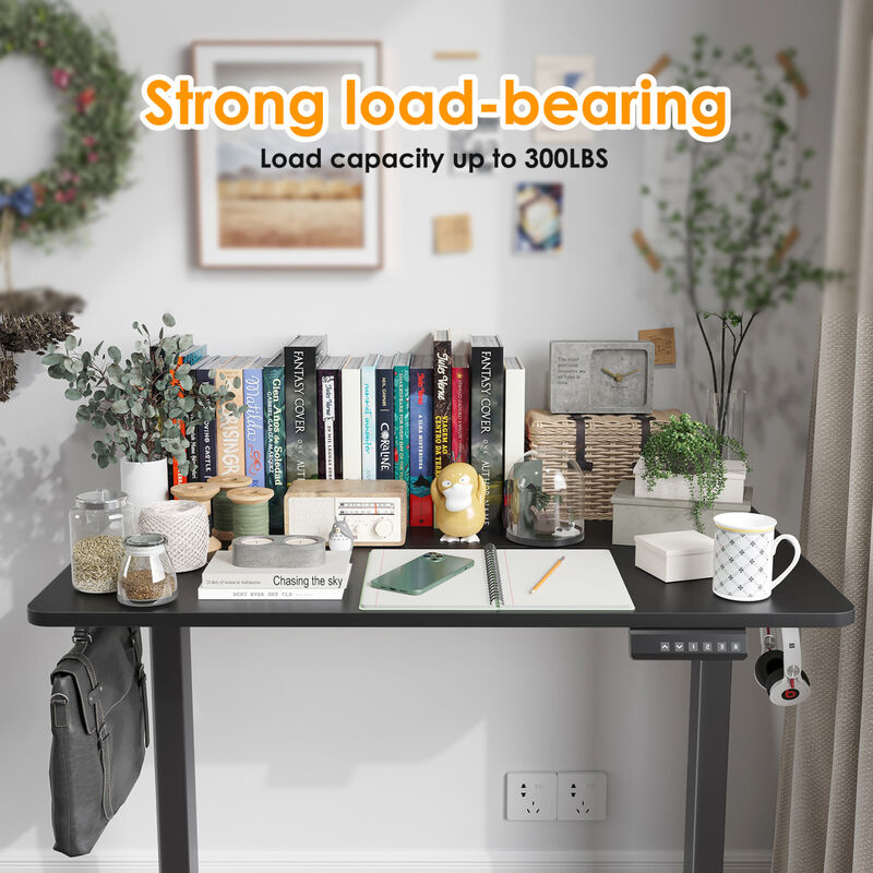 GOODSILO Ergonomic Adjustable Height Standing Desk with Memory Controls for Home and Office Workspace Flexibility image number 3