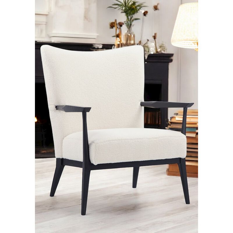 Pangea Home Winnie Lounge Chair Boucle White