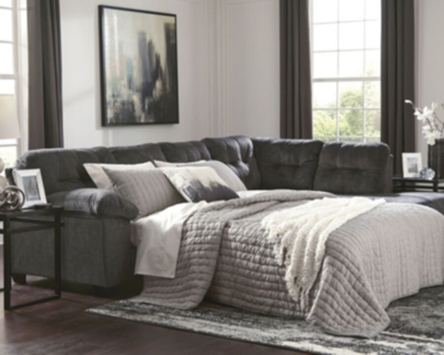Accrington 2-Piece Sleeper Sectional with Chaise in Grey