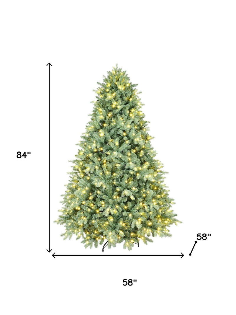 HomeRoots 7' Pre Lit Full Spruce Christmas Tree image number 3