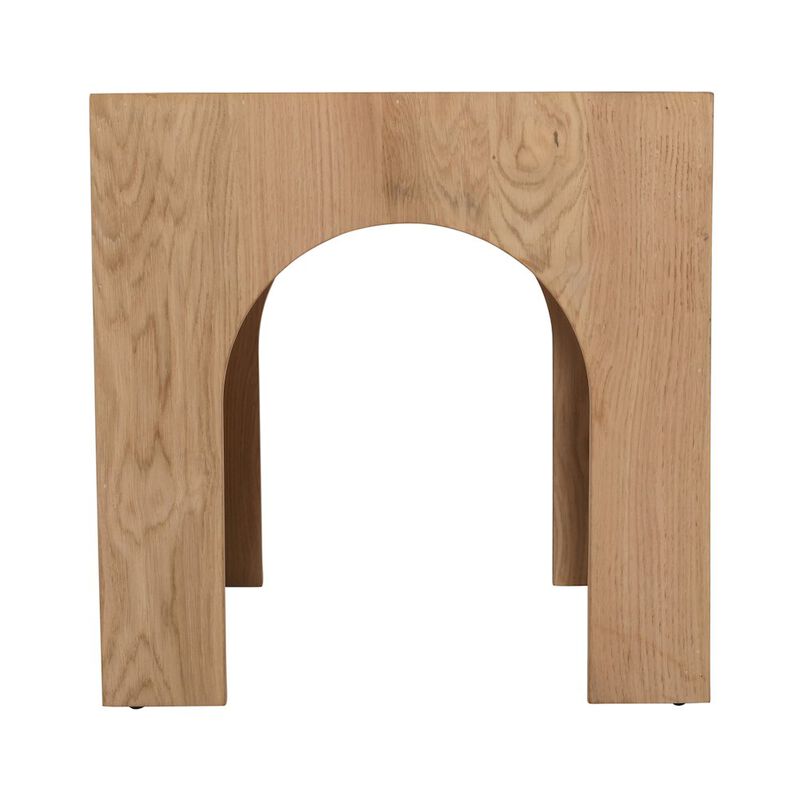 Jofran Archimedes 20 Arched Wood Square Modern Rustic End Table