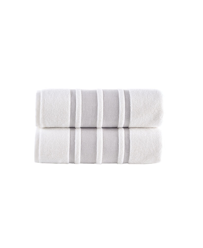 Brooks Brothers Contrast Border 2 pcs Bath Towels