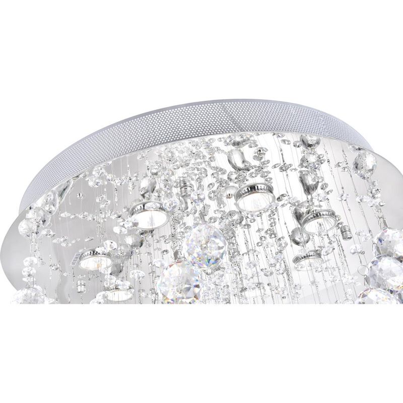 CWI Lighting Twister 8 Light Flush Mount With Chrome Finish