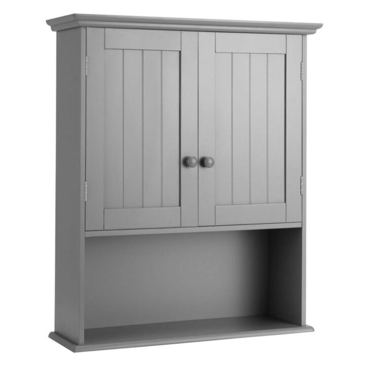 Hivvago 2-Door Wall Mount Bathroom Storage Cabinet with Open Shelf