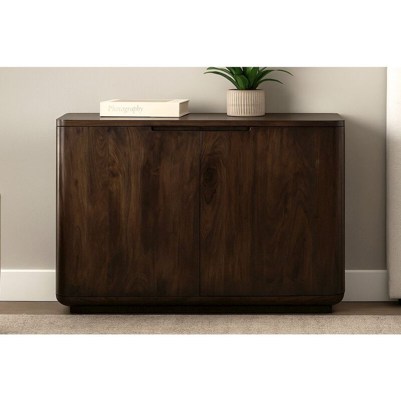 Alex Hamilton Bernard 2-Door Sideboard in Barista Brown on Solid Acacia Wood