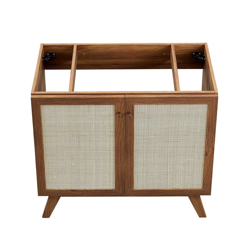 Modway Soma Bathroom Vanity, 36 Inch Single, Walnut Black image number 7