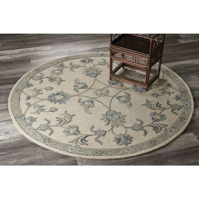 LR Home Mirroring Area Rug, Round