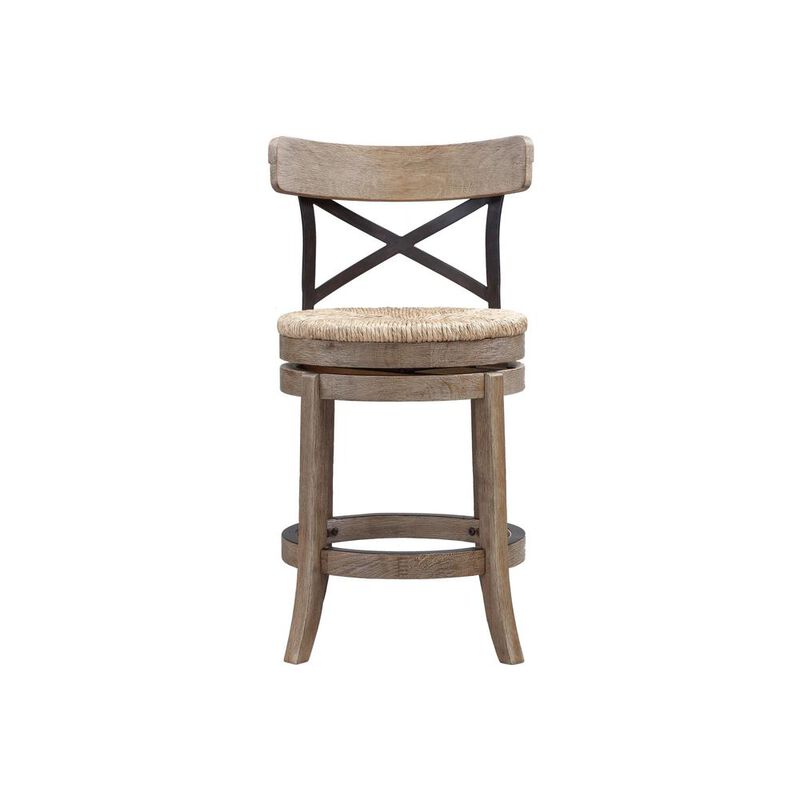 Boraam Myrtle Swivel Counter Stool - Wheat Wire-Brush