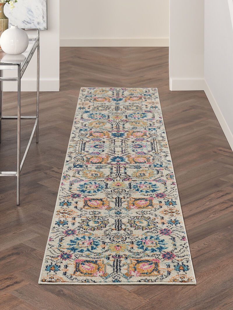 Passion PSN01 Ivory/Multicolor 2'2" x 10' Rug image number 7