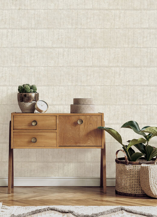 Blake Bone Texture Stripe Wallpaper (Set of 2)