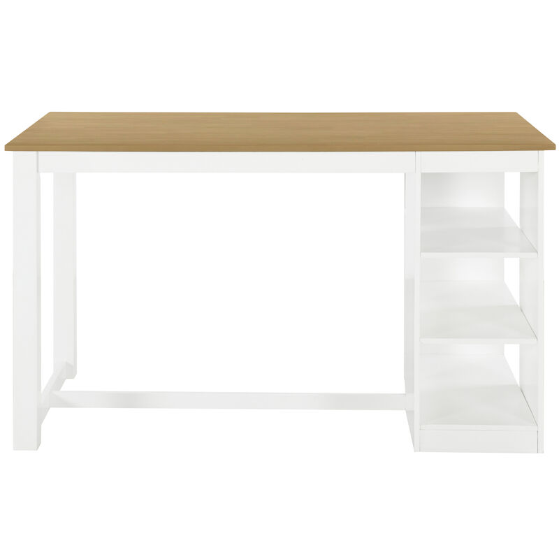 Merax Solid Wood Farmhouse Counter Height Dining Table Set