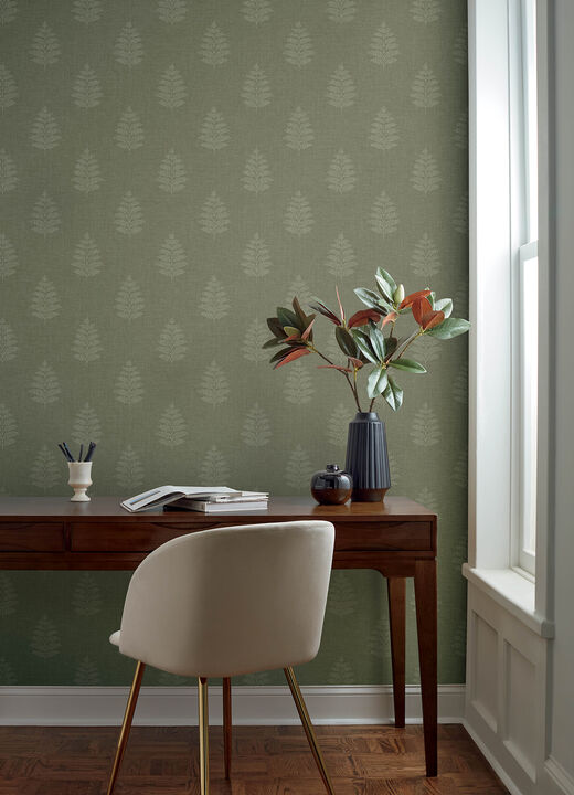 Frond Dark Green Leaf Wallpaper