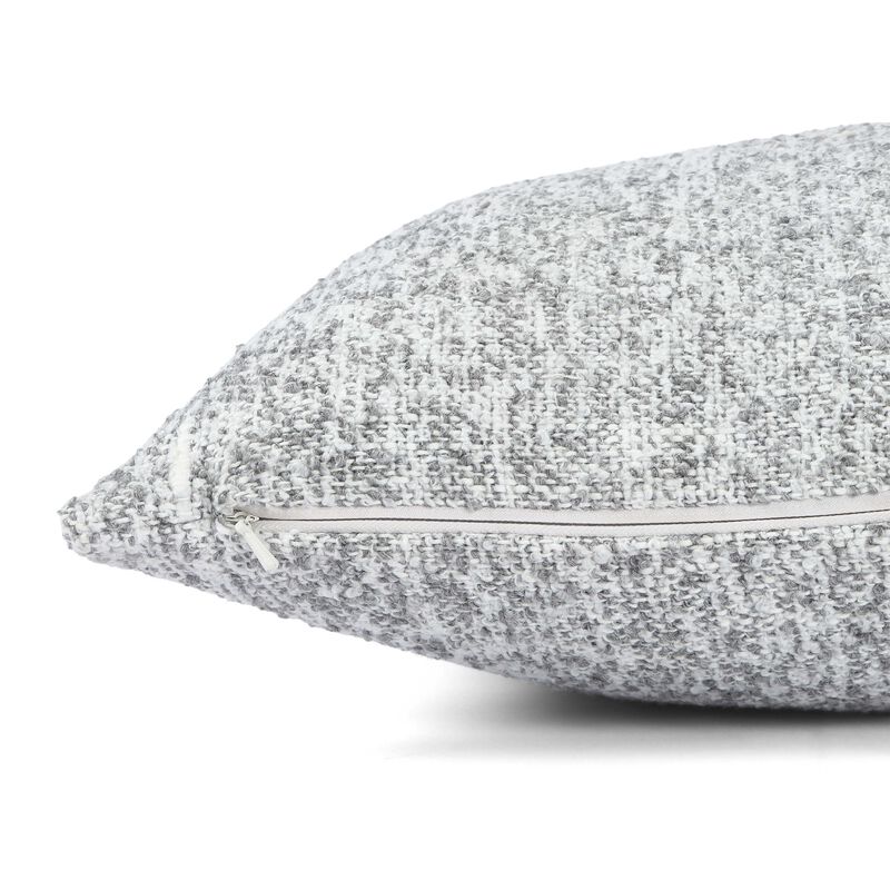 Poh Washed Grey Boucle 16" Square Accent Pillow image number 3