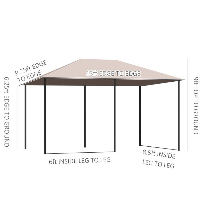 Hivvago 10' x 13' Garden Gazebo with Removable Walls image number 2