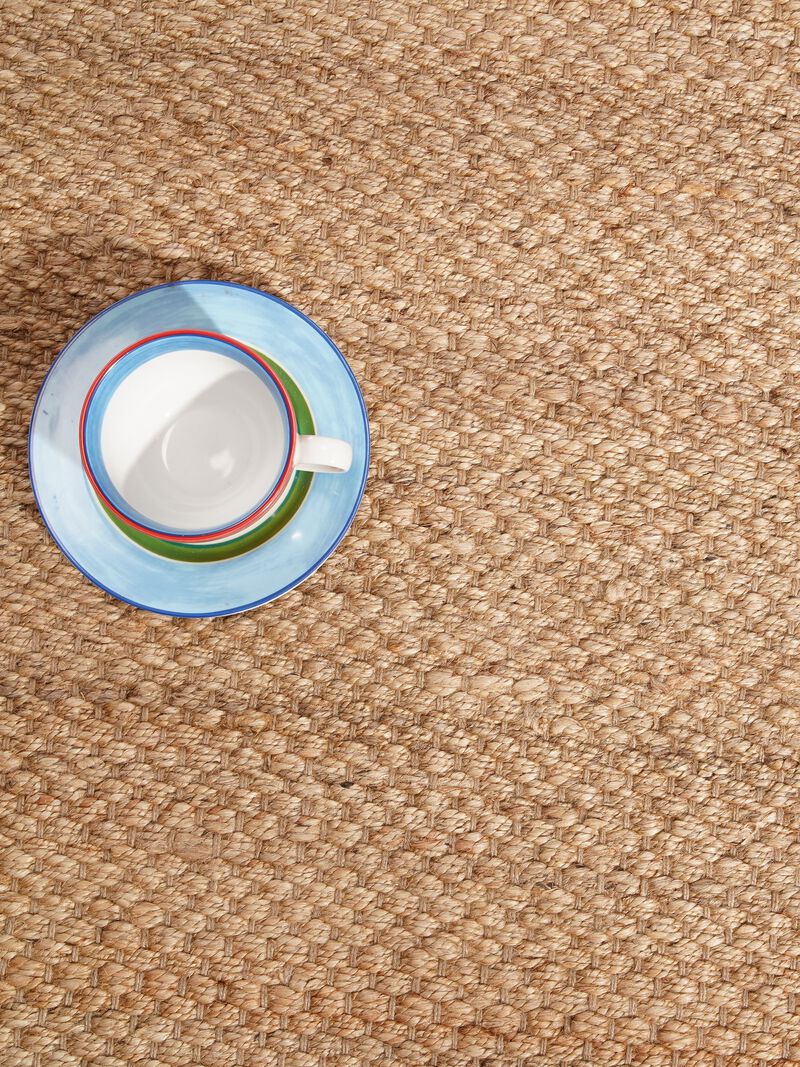 HAND WOVEN JUTE ECO-FRIENDLY AREA RUGS  - Solid Plain Pattern, High Pile, Natural Fiber, Outdoor Indoor Handmade Area Rugs for Living Room, Bed Room (J00006) image number 3
