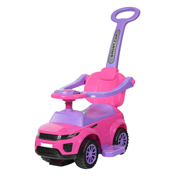 3 in 1 Toddler Ride On Push Car with Stroller Sliding Design and Music