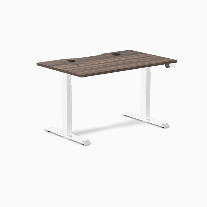 Desky Dual Scalloped Laminate Sit Stand Desk