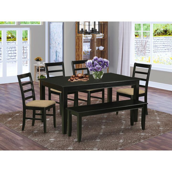 6 PC Dining room set - Dining Table and 4 Dining Chairs and also Bench