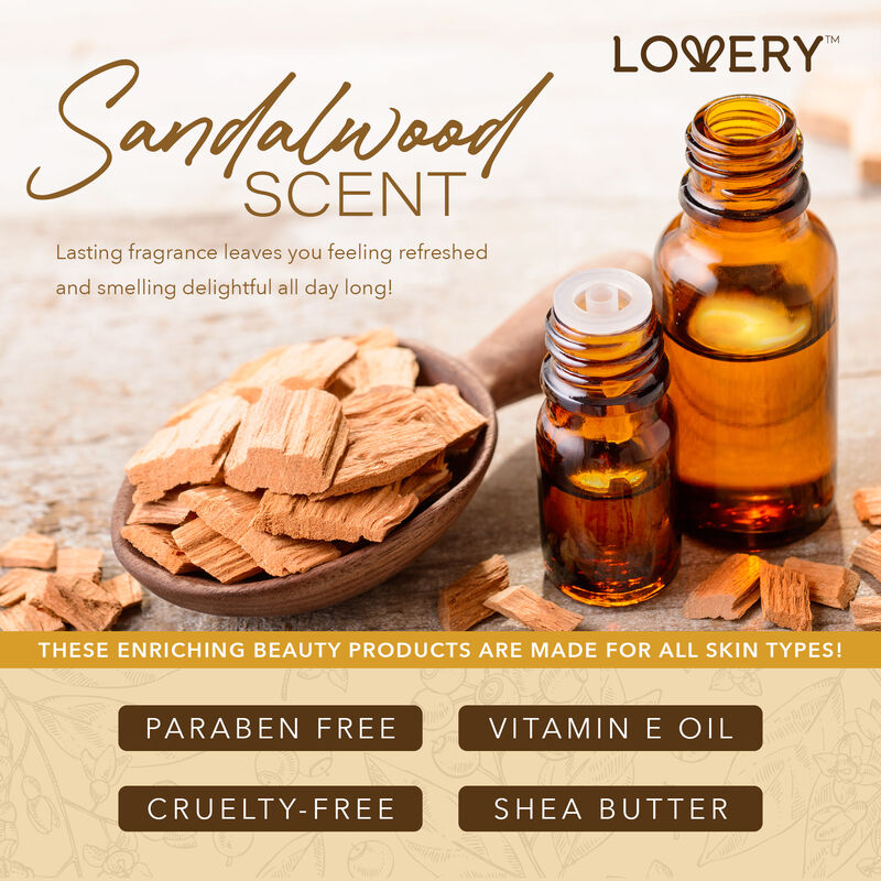 Mens Gift Set - 14 Pc Sandalwood Bath Gift Set - Personal Self Care Kit image number 5